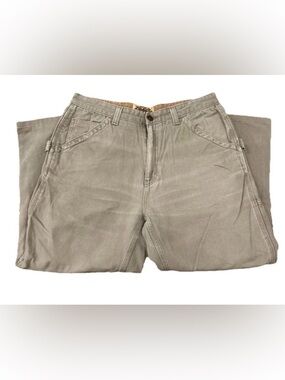 Vintage WearGuard Carpenter Pants 34x30 Tan Canvas Duck Workwear Distressed Y2K